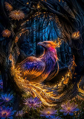 Phoenix in Forest