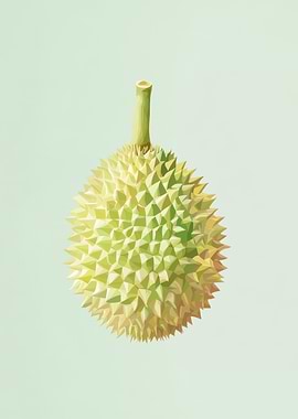 Durian Fruit Illustration