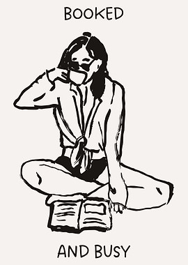 Booked and Busy Illustration