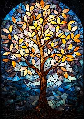 Stained Glass Tree