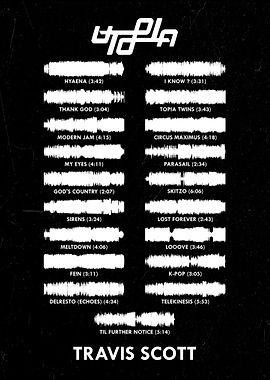 Travis Scott 'UTOPIA' Album Soundwave Art