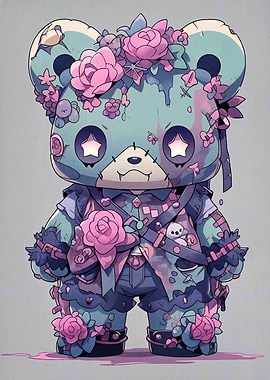 Floral Zombie Bear