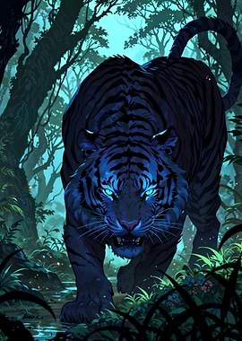 Luminous Stalker: The Ethereal Tiger's Realm