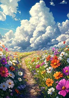 Flower Path nature Landscape