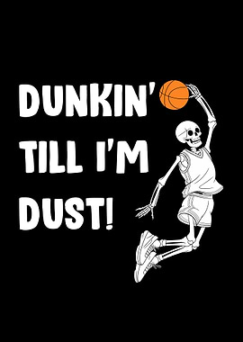 Skeleton Dunking Basketball