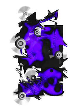 Neon Motion – Abstract Expression in Purple and Black
