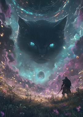 Giant Cat in Galaxy Cosmic Space