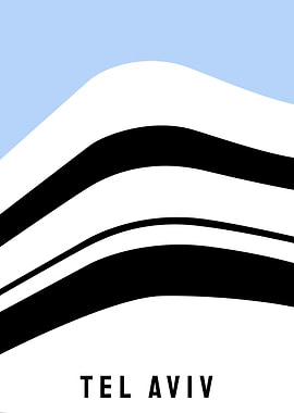 Tel Aviv Cityscape Minimalist Art