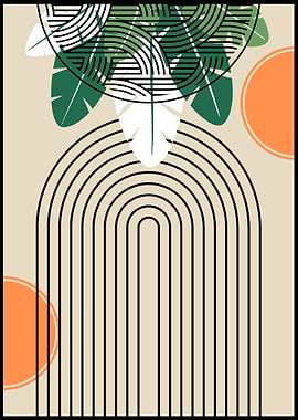 Abstract Tropical Art Print