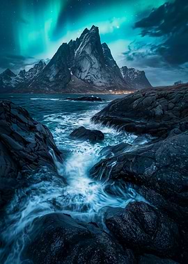 Northern Lights Seascape