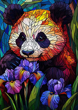 Stained Glass Panda