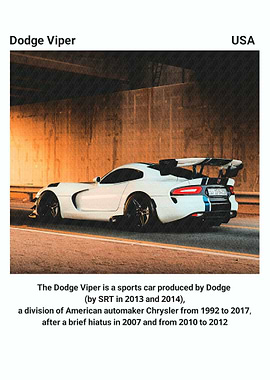 White Dodge Viper