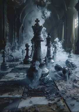 Chessboard in Smoke