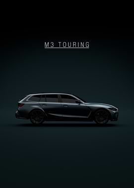 Black BMW M3 Touring 2025 - Green Tint