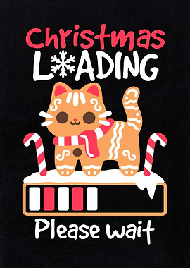 Christmas Loading gingerbread Cat