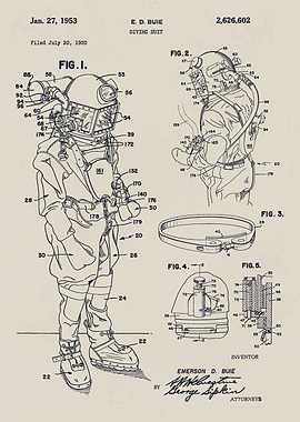 Diving Suit Patent Illustration