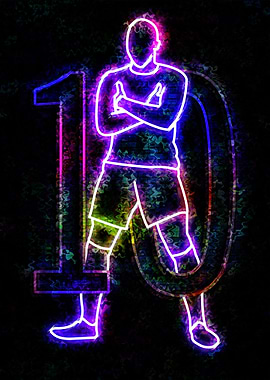 Neon Athlete Number 10