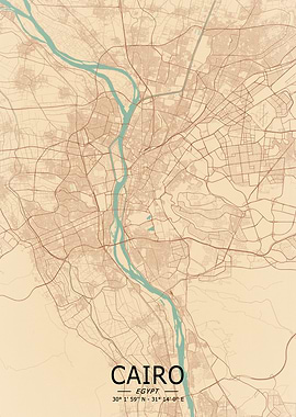 Cairo Vintage Map