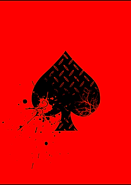 Black Spade on Red