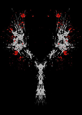 Rorschach Abstract Ink Splatter