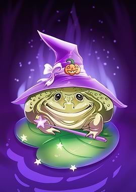Halloween Frog Witch