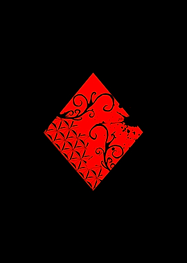 Red Diamond Suit Design 1/4