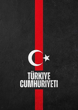 Turkish Flag Minimalist Design