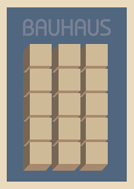 Bauhaus Geometric Poster
