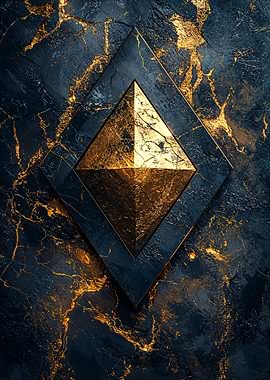 Gold Diamond on Marble
