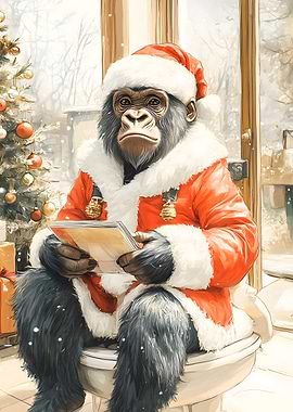 Gorilla Santa Claus