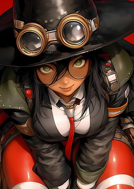 Anime Girl with Goggles