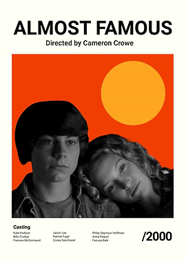 Almost Famous Mid Century Collage Film Poster