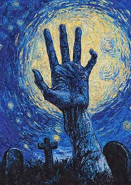 Starry Night Hand Graveyard