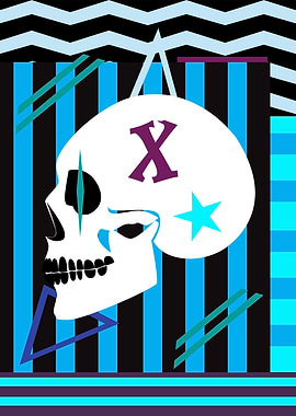 Skull with Geometric Pattern