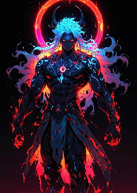 Demonic Figure with Halo