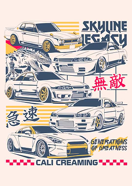 Skyline Legacy Car Print