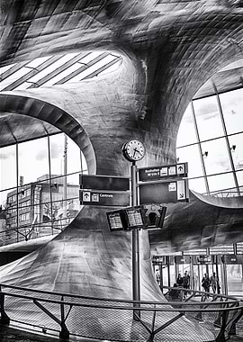Modern Arnhem's Train Station Interior