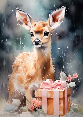 Fawn with Gift
