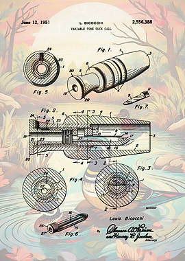 1951 Duck Call Patent Art