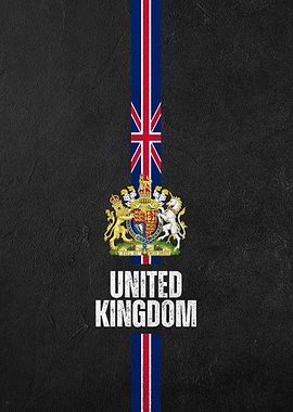 UK Flag on Black Background