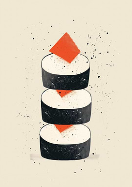 Sushi Stack Art Print