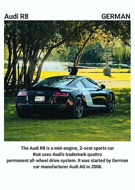 Black Audi R8 Sports Car