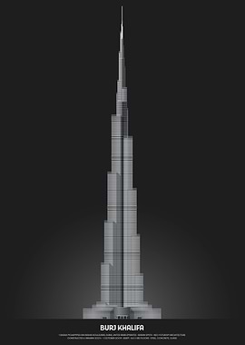 Burj Khalifa Architecture Illustration