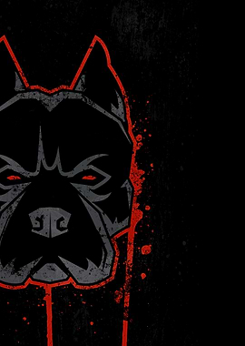 Black Dog with Red Eyes