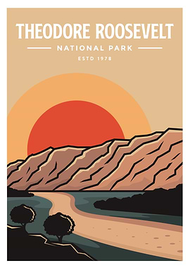 Theodore Roosevelt National Park Poster