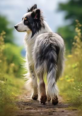 Border Collie Walking Away