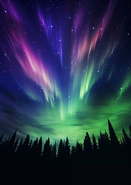 Aurora Borealis Night Sky