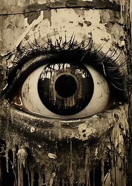 Disturbing Eye Art Vintage