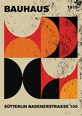 Bauhaus Geometric Poster