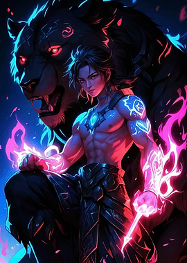 Warrior with Spirit Animal